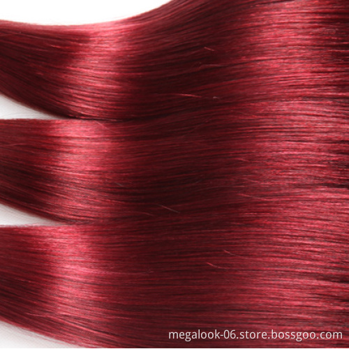 Wholesale Best Quality Malaysian Color 1B-99J Hair Weave Dark Red Hair Cheap Straight 100% Malaysian Human Hair Extension